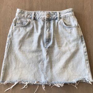 Topshop denim mini skirt